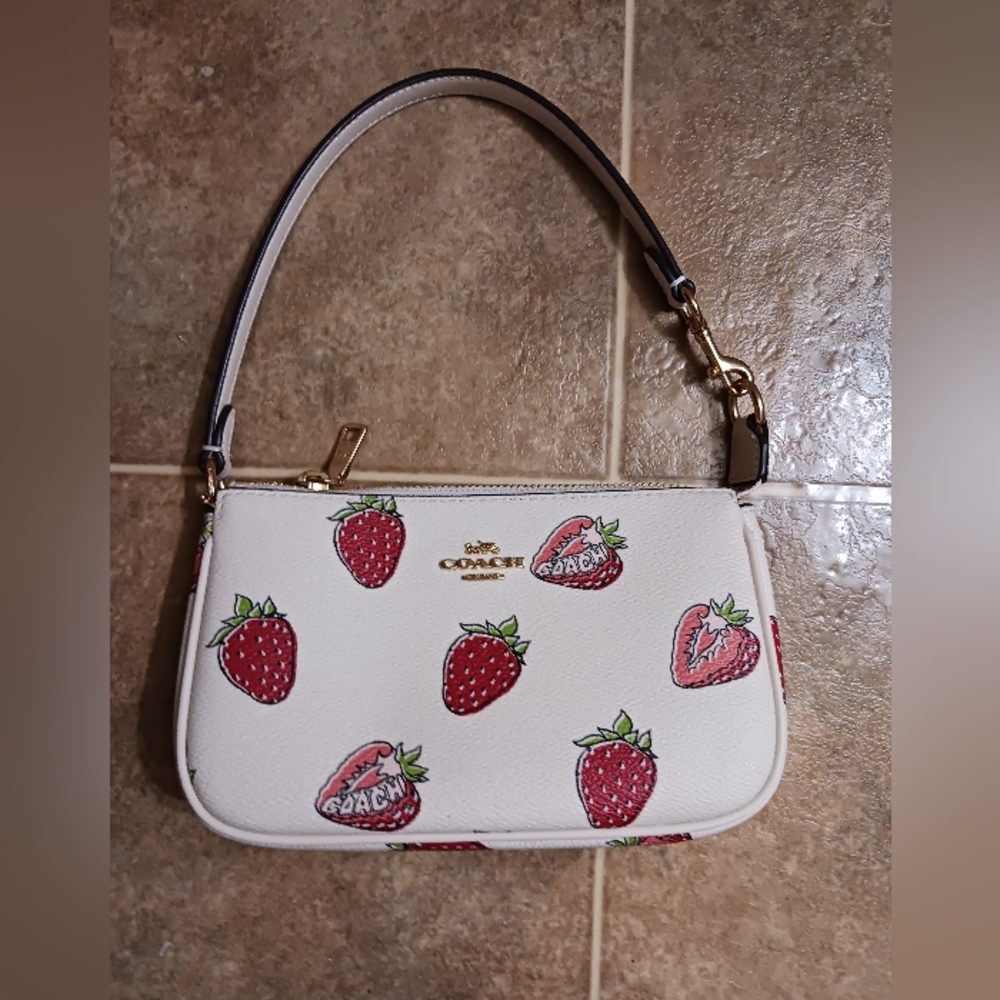 Coach Strawberry Nolita W/ 3 Charms, and 3 Bag Extenders